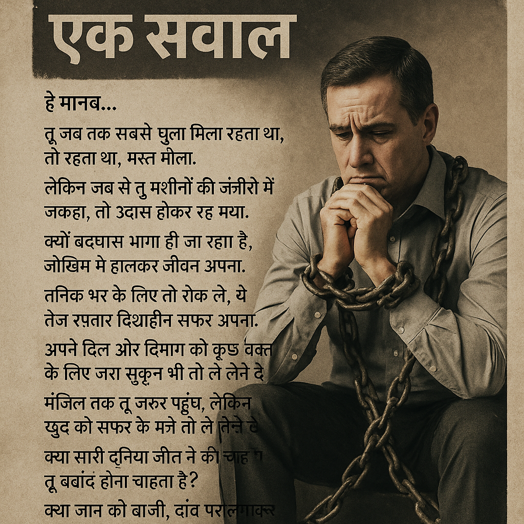 रुक ज़रा, सोच ज़रा, खुद को खोज ज़रा